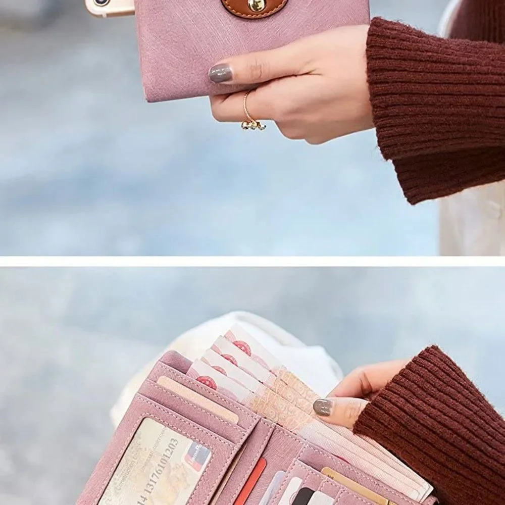 ✨✨BRAND NEW Women's Small Bifold Leather Wallet All Match Fashion Zipper… - Picture 2 of 6